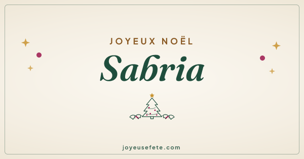 Image « Joyeux Noël Sabria » au format large