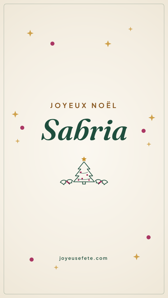 Image « Joyeux Noël Sabria » au format story
