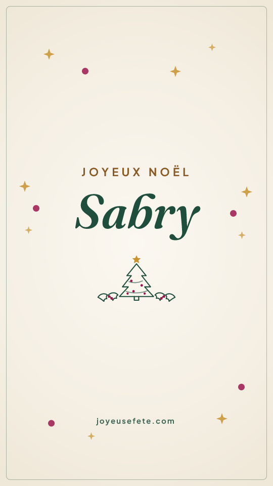 Image « Joyeux Noël Sabry » au format story