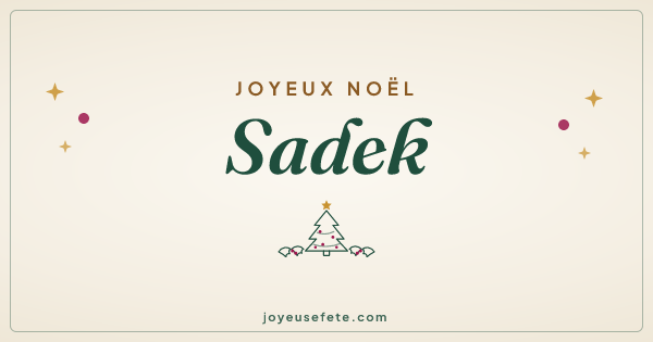 Image « Joyeux Noël Sadek » au format large