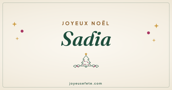 Image « Joyeux Noël Sadia » au format large