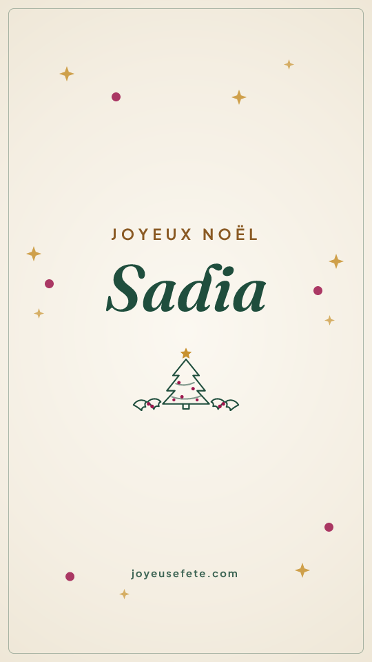 Image « Joyeux Noël Sadia » au format story