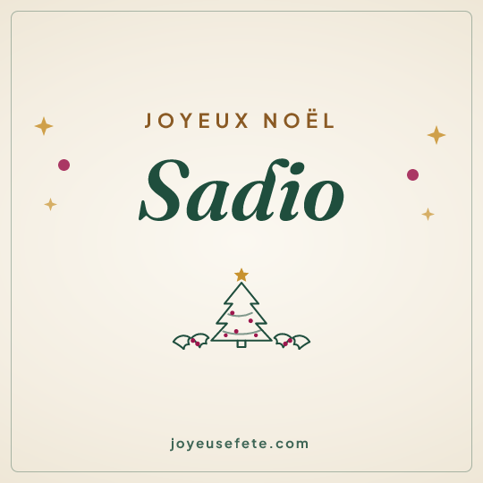 Image carrée « Joyeux Noël Sadio » pour WhatsApp