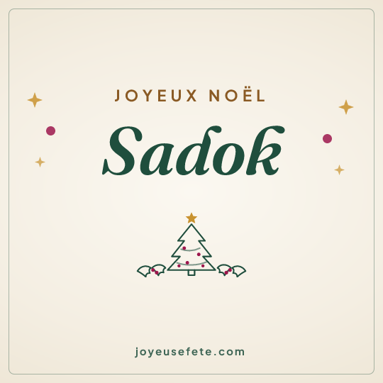 Image carrée « Joyeux Noël Sadok » pour WhatsApp