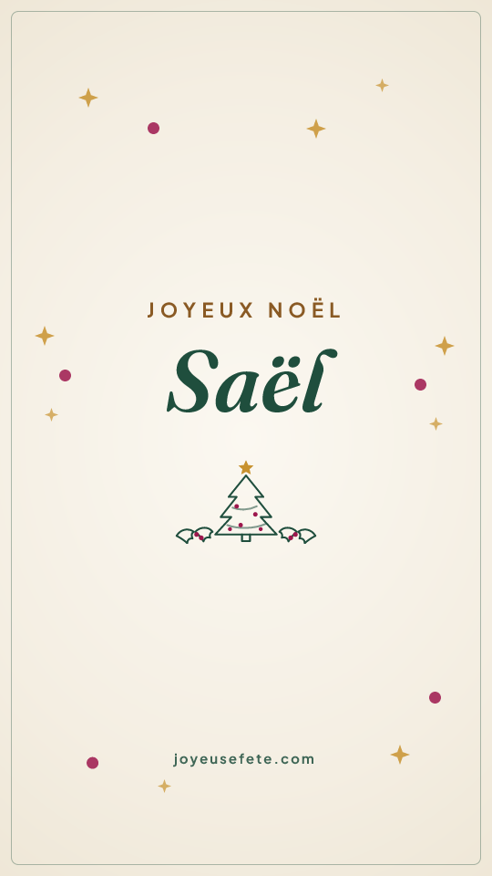 Image « Joyeux Noël Saël » au format story