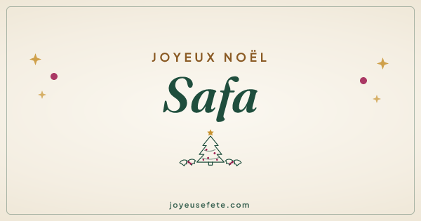 Image « Joyeux Noël Safa » au format large