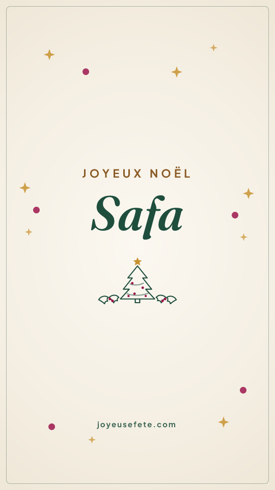 Image « Joyeux Noël Safa » au format story