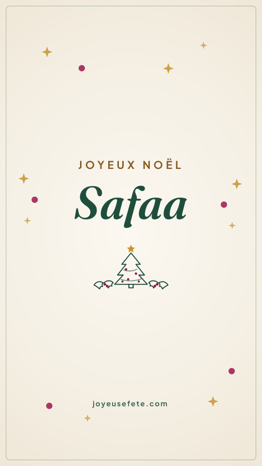 Image « Joyeux Noël Safaa » au format story