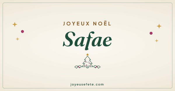 Image « Joyeux Noël Safae » au format large
