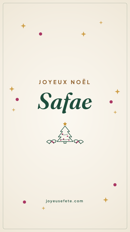 Image « Joyeux Noël Safae » au format story