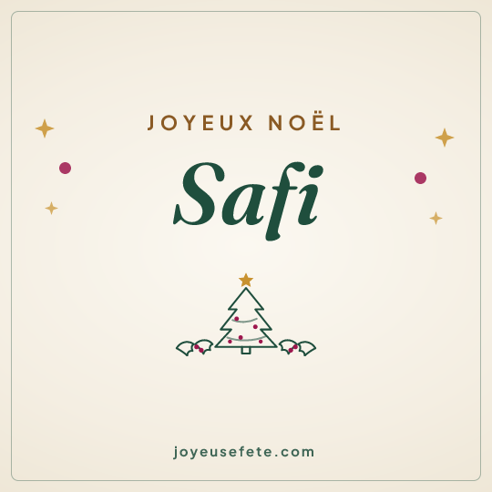 Image carrée « Joyeux Noël Safi » pour WhatsApp