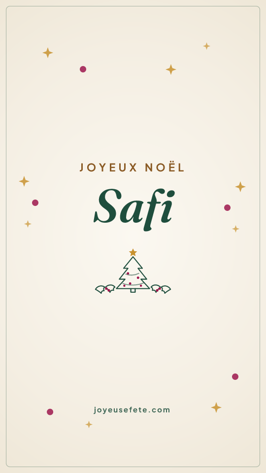 Image « Joyeux Noël Safi » au format story
