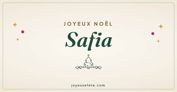 Image « Joyeux Noël Safia » au format large