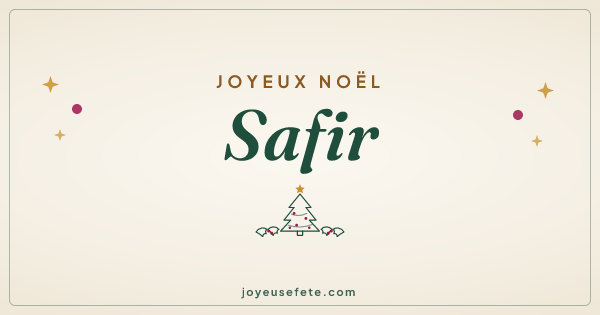 Image « Joyeux Noël Safir » au format large