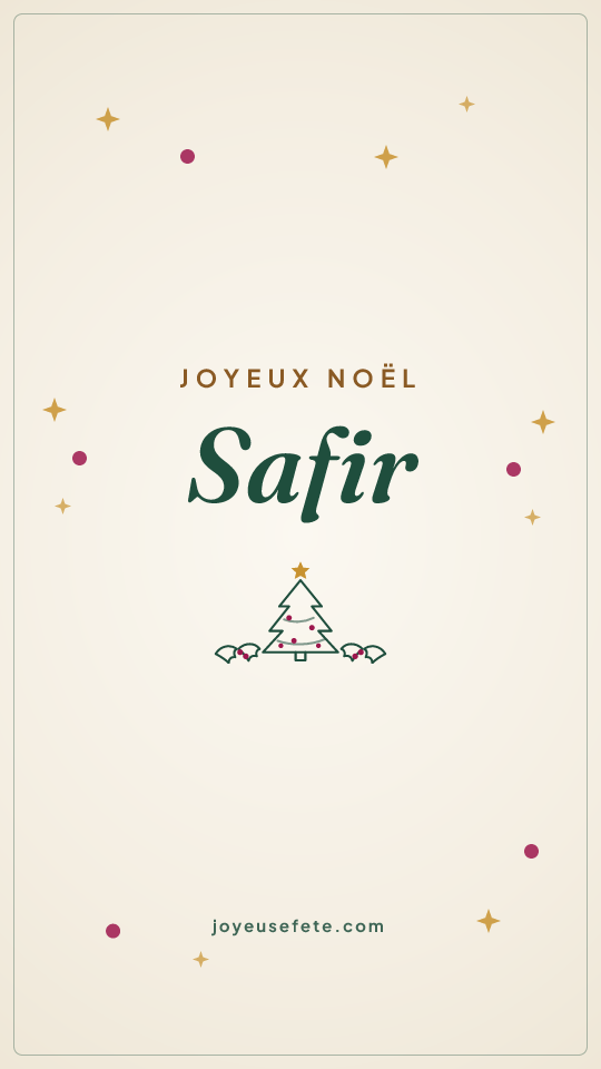 Image « Joyeux Noël Safir » au format story