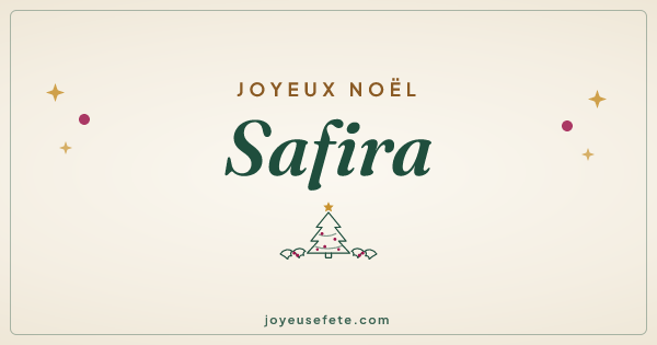 Image « Joyeux Noël Safira » au format large