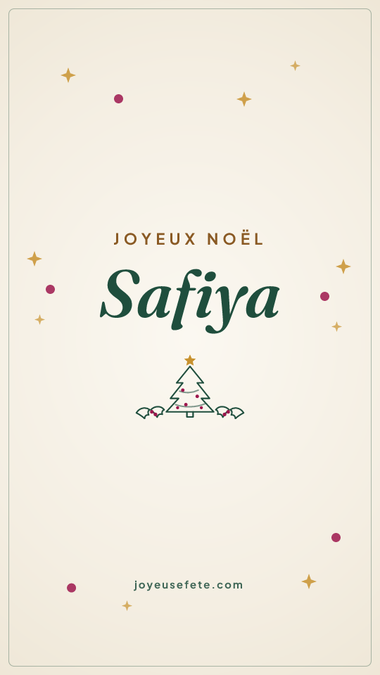Image « Joyeux Noël Safiya » au format story
