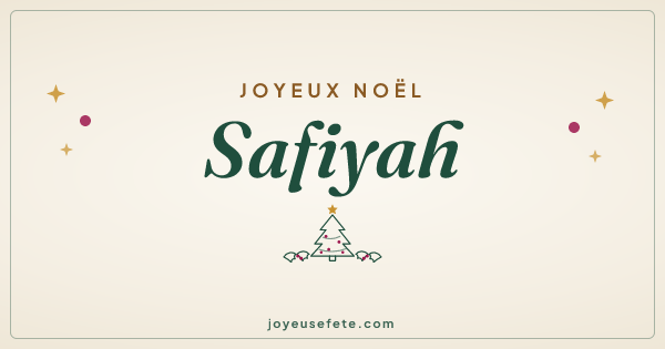 Image « Joyeux Noël Safiyah » au format large