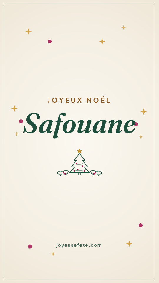Image « Joyeux Noël Safouane » au format story