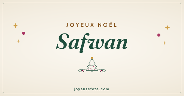 Image « Joyeux Noël Safwan » au format large