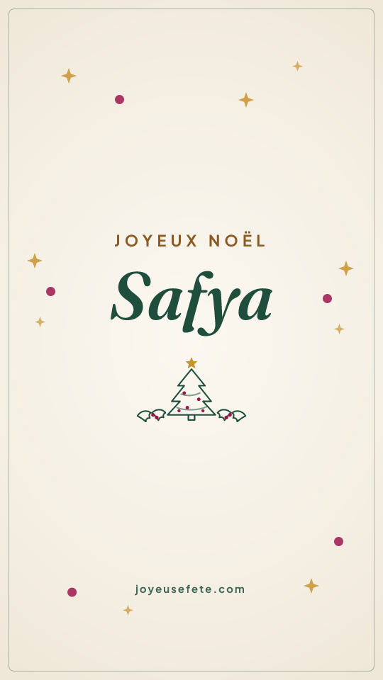 Image « Joyeux Noël Safya » au format story