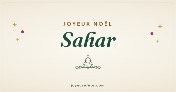 Image « Joyeux Noël Sahar » au format large
