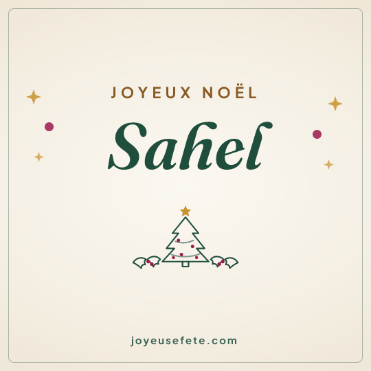 Image carrée « Joyeux Noël Sahel » pour WhatsApp