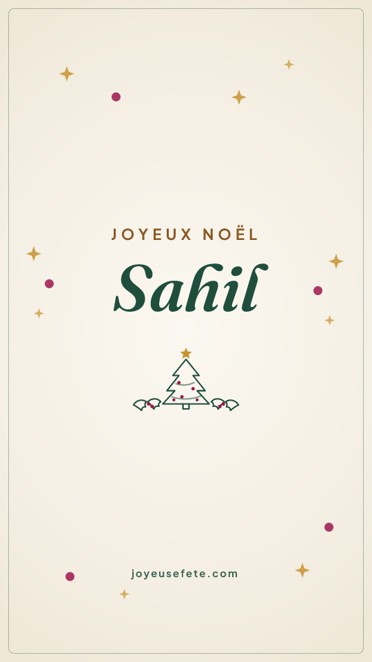 Image « Joyeux Noël Sahil » au format story