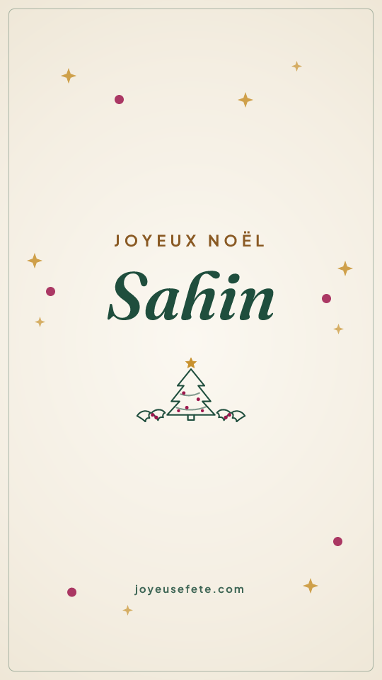 Image « Joyeux Noël Sahin » au format story