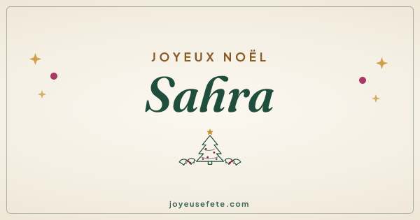 Image « Joyeux Noël Sahra » au format large