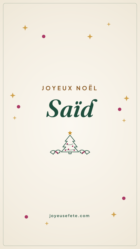 Image « Joyeux Noël Saïd » au format story