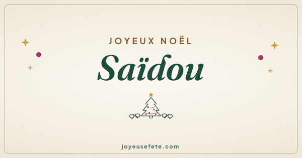 Image « Joyeux Noël Saïdou » au format large