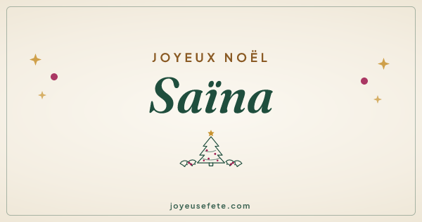 Image « Joyeux Noël Saïna » au format large
