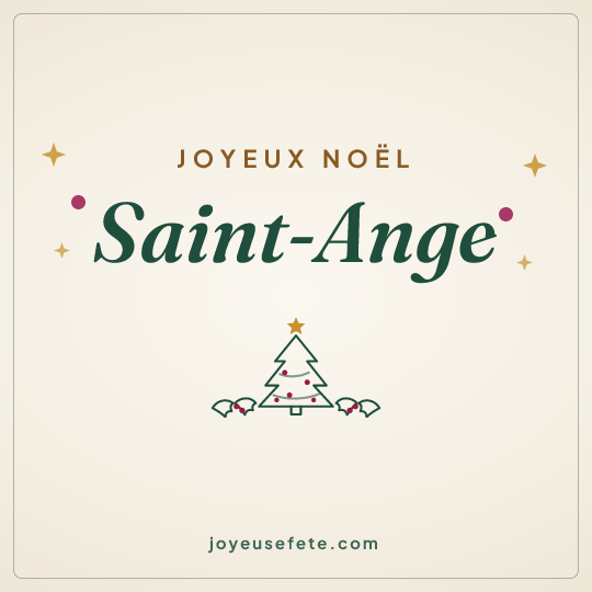 Image carrée « Joyeux Noël Saint-Ange » pour WhatsApp