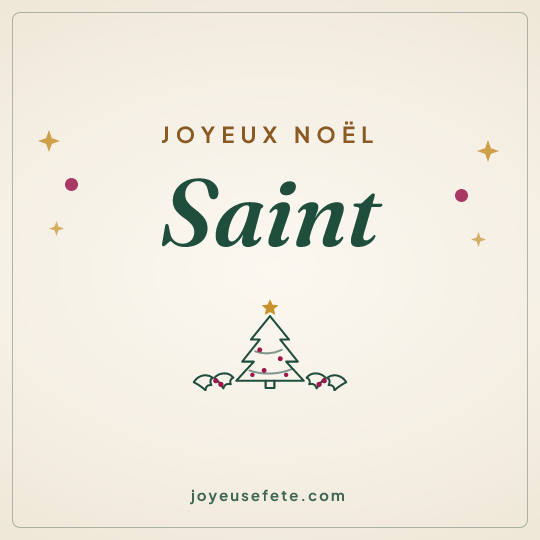 Image carrée « Joyeux Noël Saint » pour WhatsApp