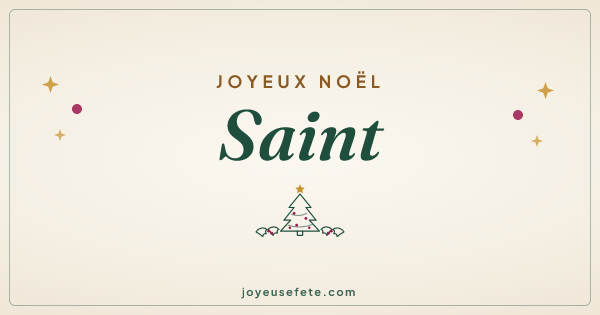 Image « Joyeux Noël Saint » au format large