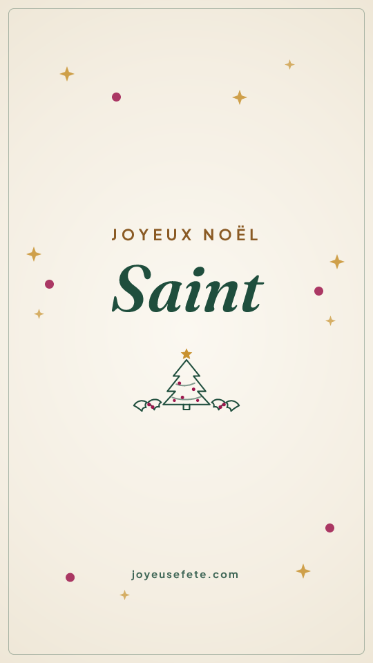 Image « Joyeux Noël Saint » au format story