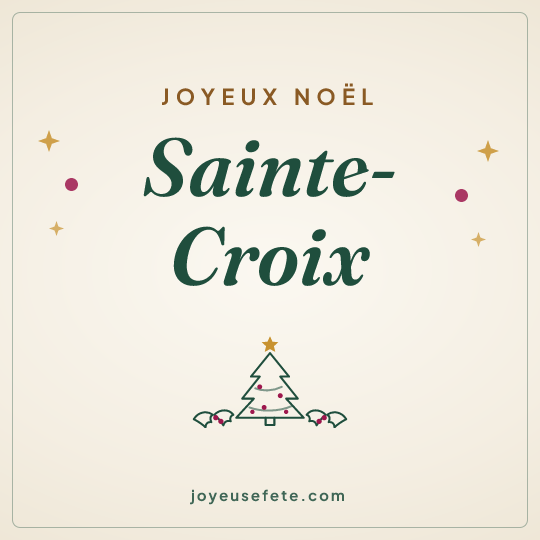 Image carrée « Joyeux Noël Sainte-Croix » pour WhatsApp