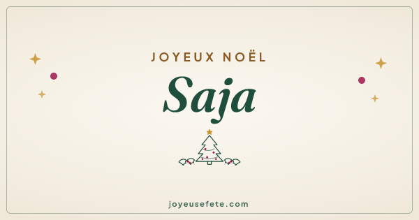 Image « Joyeux Noël Saja » au format large