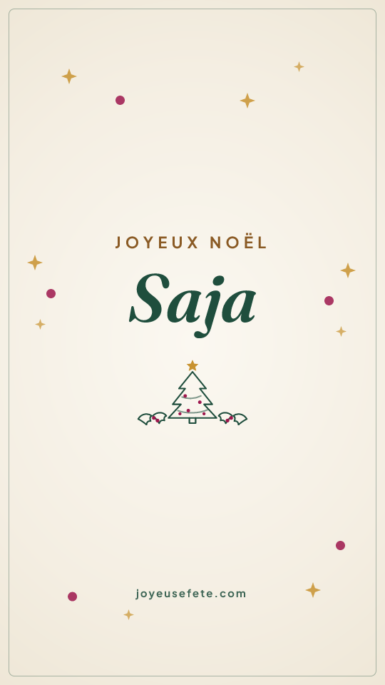 Image « Joyeux Noël Saja » au format story