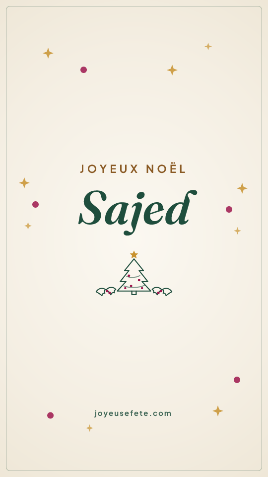 Image « Joyeux Noël Sajed » au format story