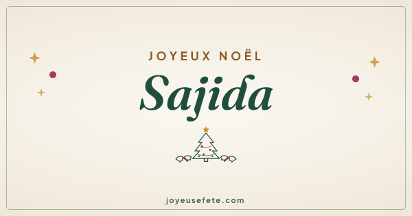 Image « Joyeux Noël Sajida » au format large