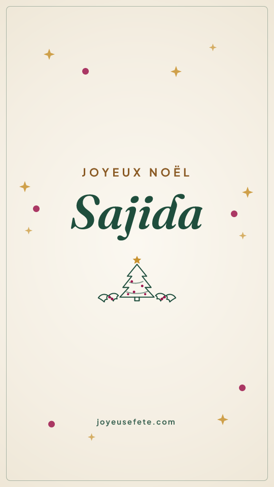 Image « Joyeux Noël Sajida » au format story