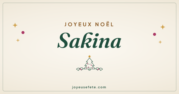 Image « Joyeux Noël Sakina » au format large