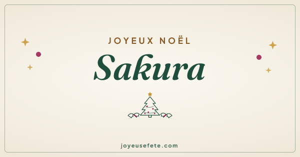 Image « Joyeux Noël Sakura » au format large