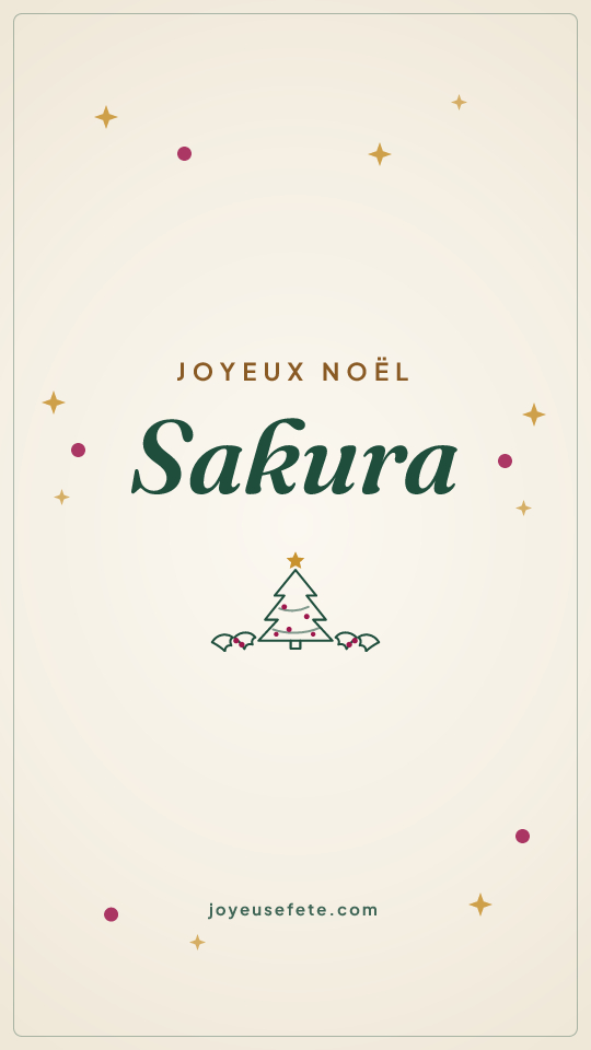 Image « Joyeux Noël Sakura » au format story