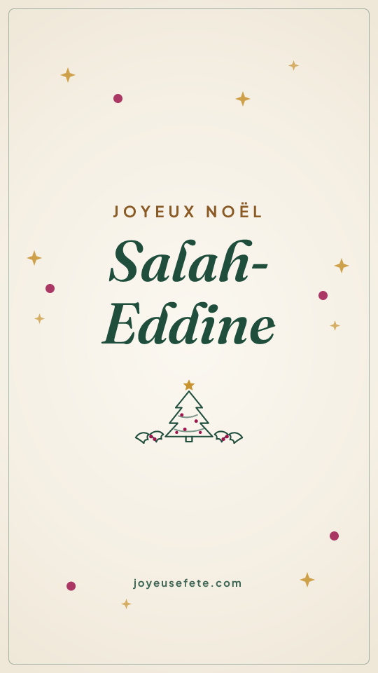 Image « Joyeux Noël Salah-Eddine » au format story
