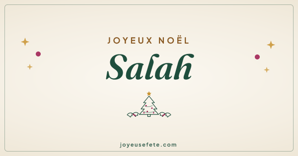 Image « Joyeux Noël Salah » au format large
