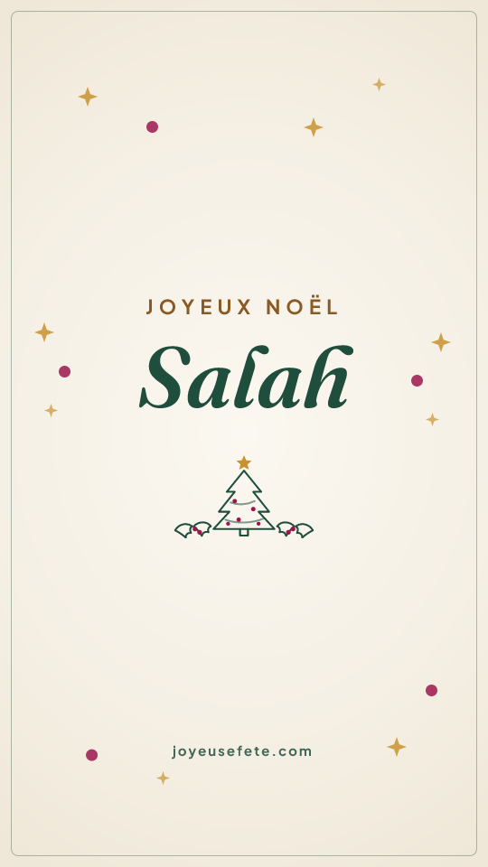 Image « Joyeux Noël Salah » au format story