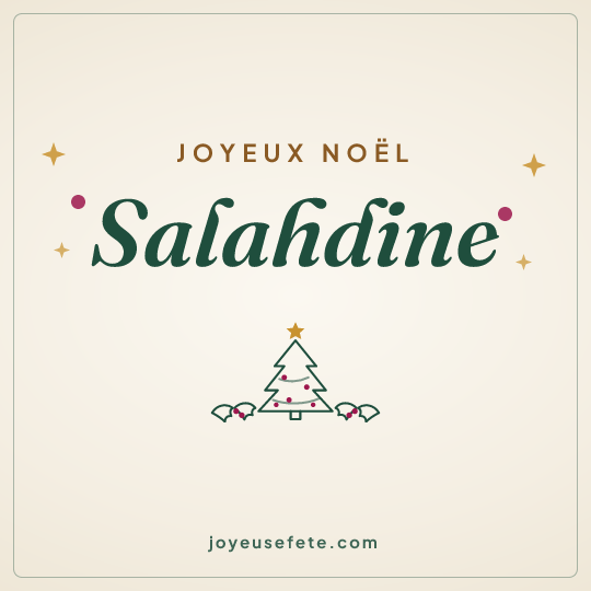 Image carrée « Joyeux Noël Salahdine » pour WhatsApp